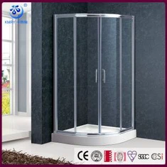 Ofset Çeyrek Sürgülü Kavisli Duş Kablo Kapıları, 36 inç x 36in. , 3/8 inç cam, krom kaplama (KT6009)