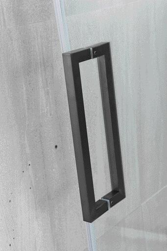 Black Hardware Frameless Sliding Shower Doors