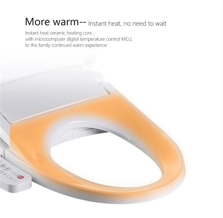 Smart heating toilet lid